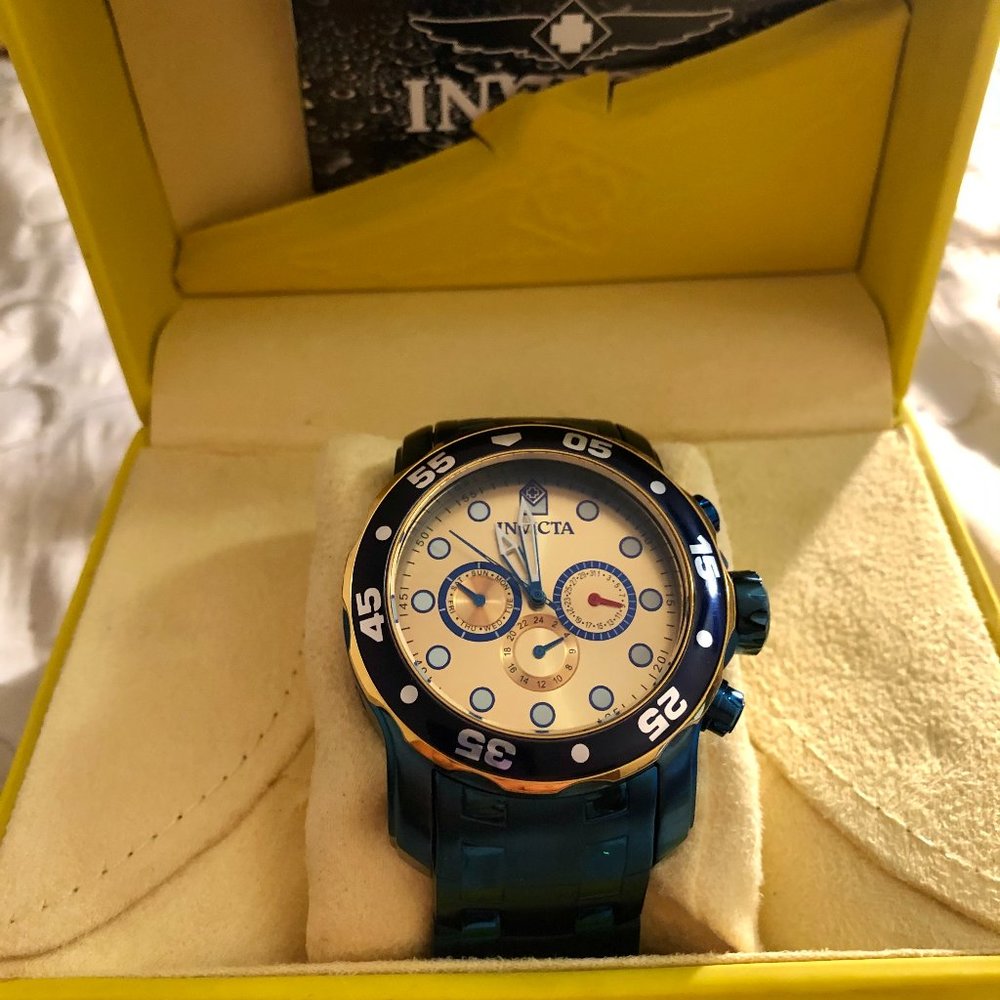 Pro Diver Multi-Function Champagne Dial Blue Watch - image 2